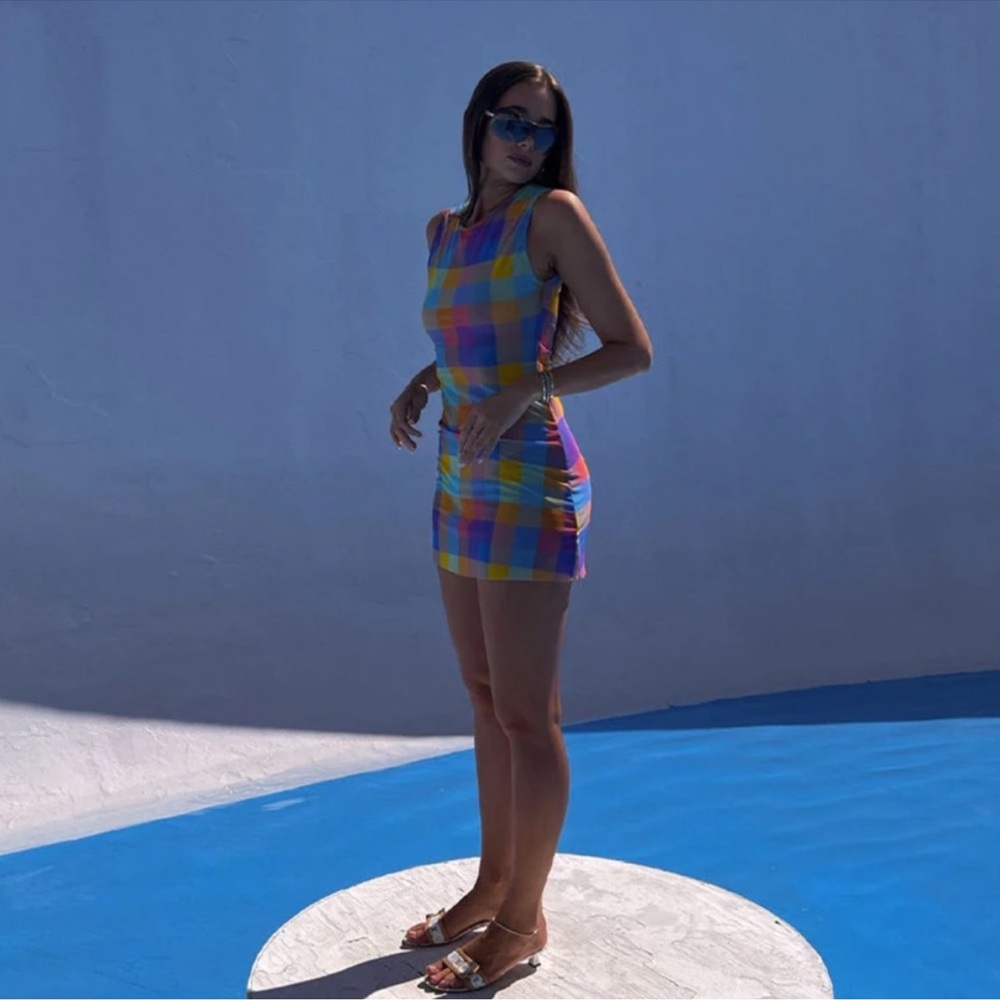WeWoreWhat Multicolor Checkered Dress - Picture 8 of 8